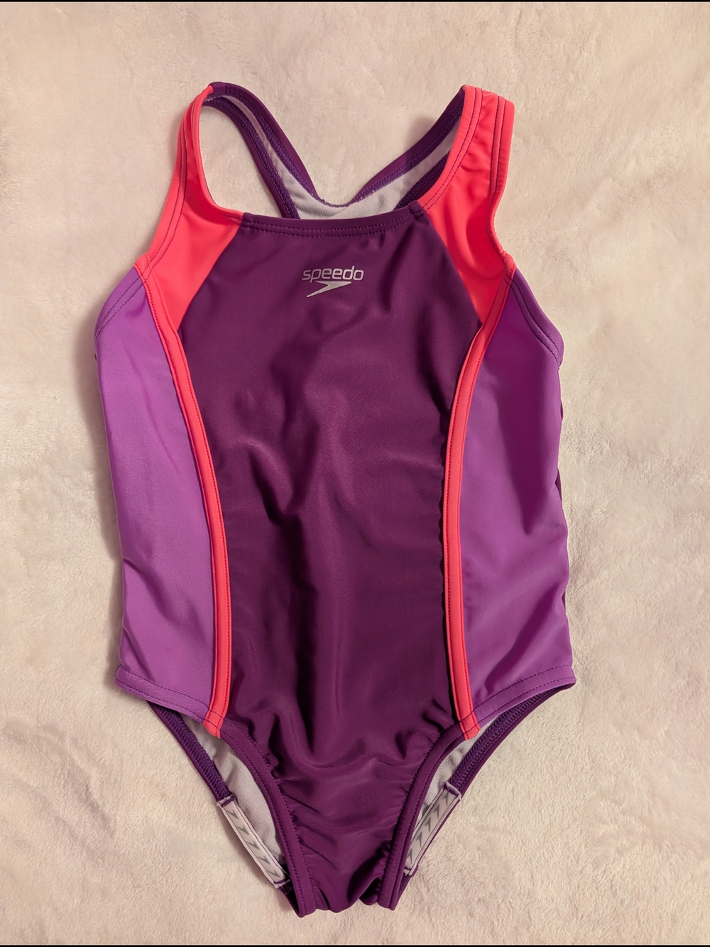 2/$20 Speedo Color Block One-Piece Swimsuit – Girls Size 6